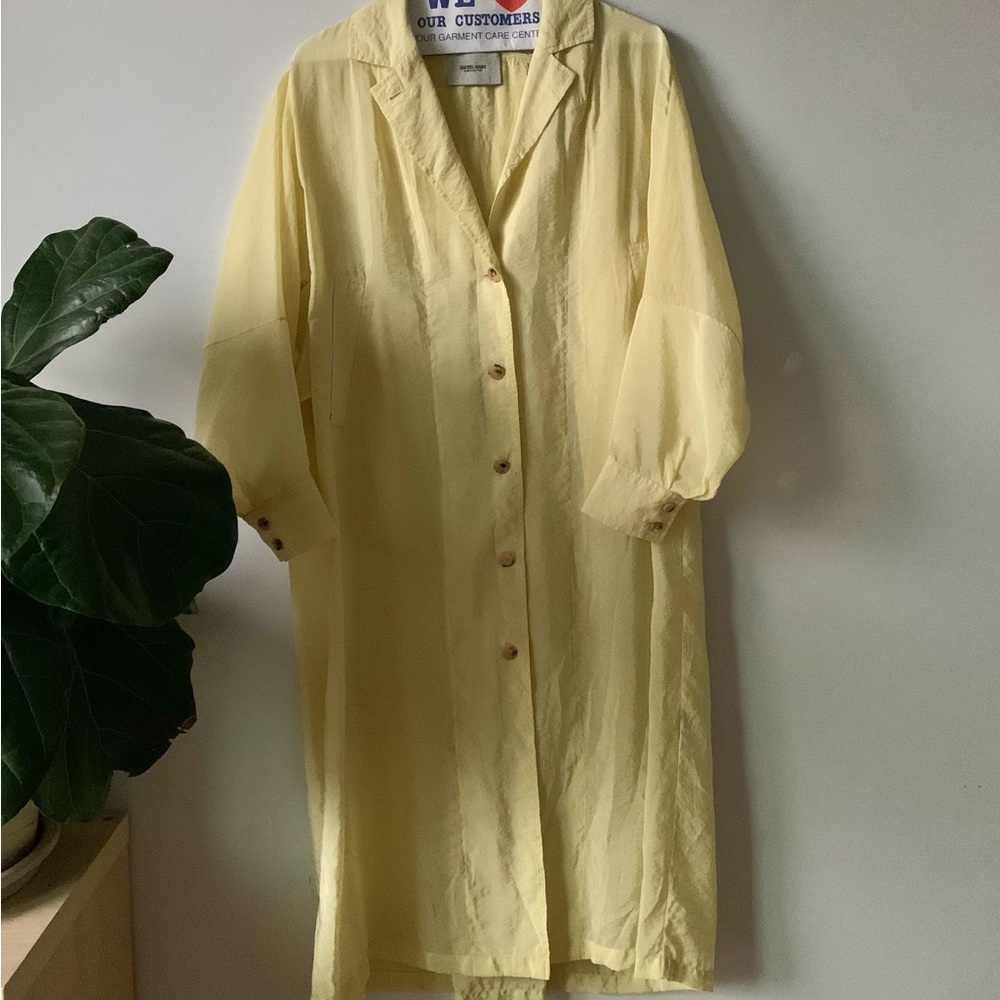 rachel comey kilo trench coat in pale yellow